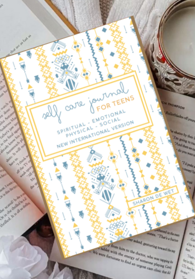 Faith-based self-care journal for teenagers – includes Bible verses, reflection space, and wellness activities.